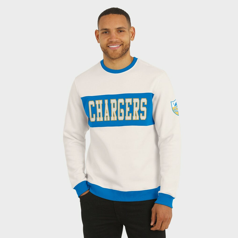 Los Angeles Chargers Darius Rucker Collection Colorblock Pullover Sweatshirt Cream | Fanatics