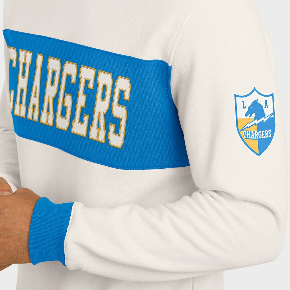 Los Angeles Chargers Darius Rucker Collection Colorblock Pullover Sweatshirt Cream | Fanatics