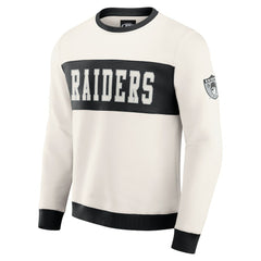 Las Vegas Raiders Darius Rucker Collection Colorblock Pullover Sweatshirt Cream | Fanatics