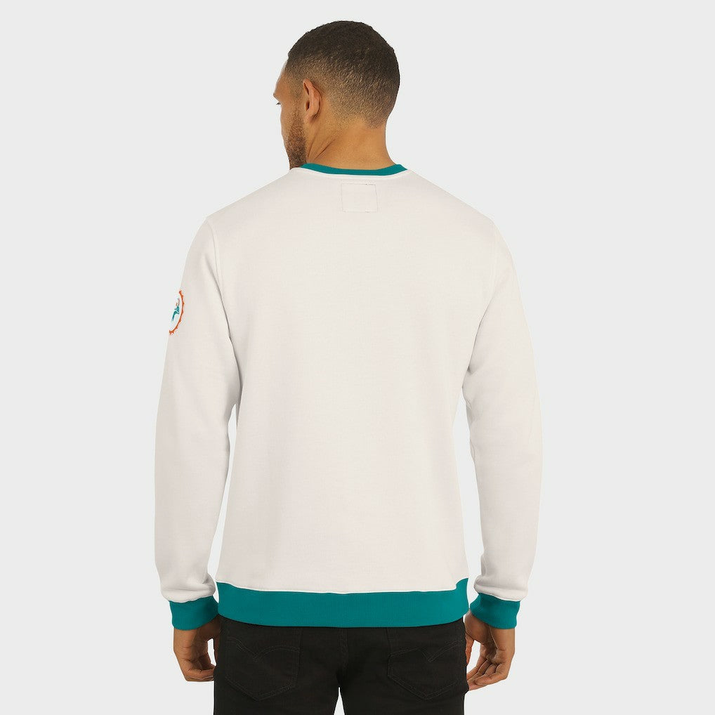 Miami Dolphins Darius Rucker Collection Colorblock Pullover Sweatshirt Cream | Fanatics
