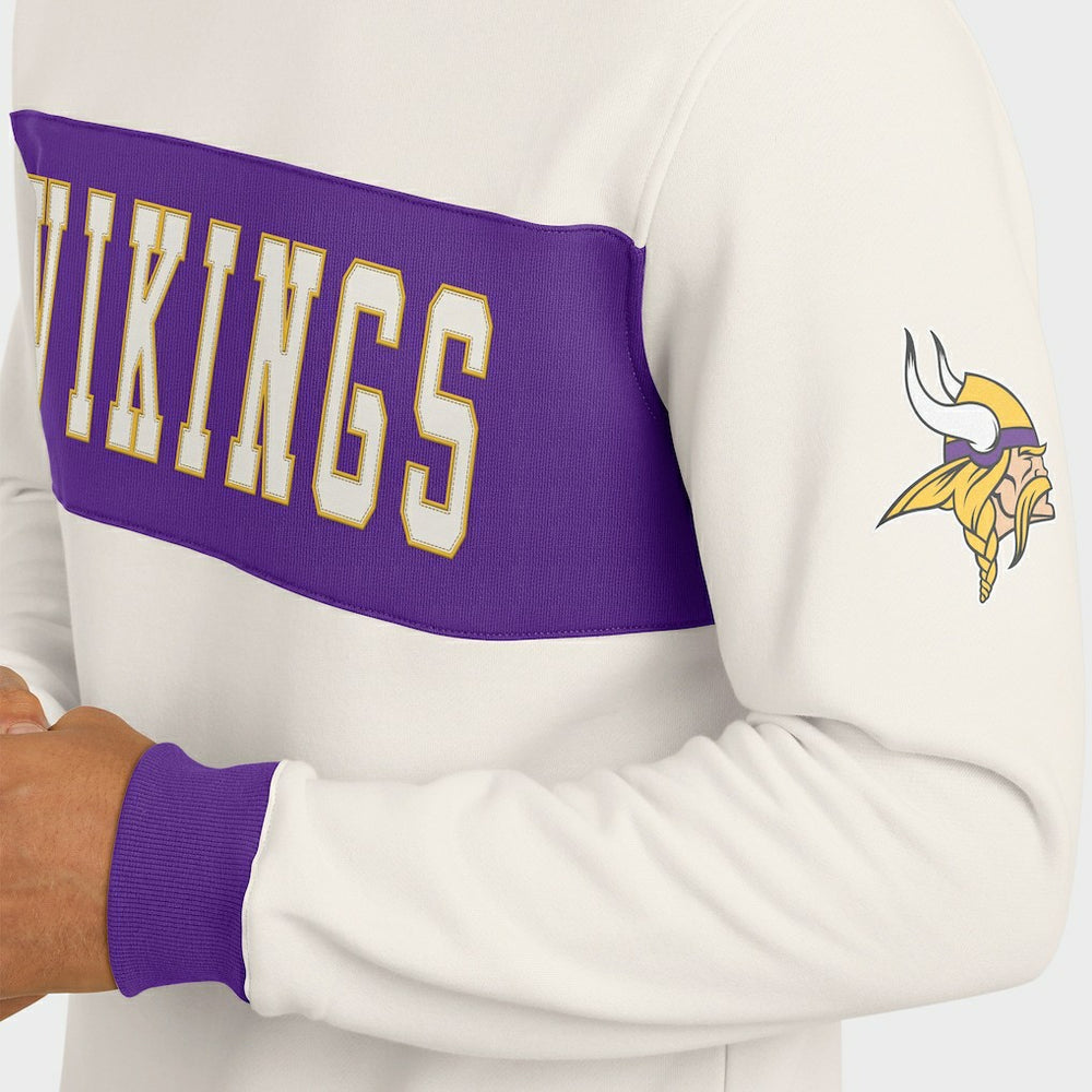 Minnesota Vikings Darius Rucker Collection Colorblock Pullover Sweatshirt Cream | Fanatics