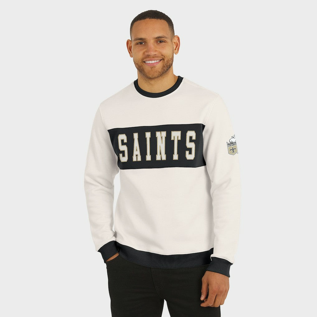 New Orleans Saints Darius Rucker Collection Colorblock Pullover Sweatshirt Cream | Fanatics