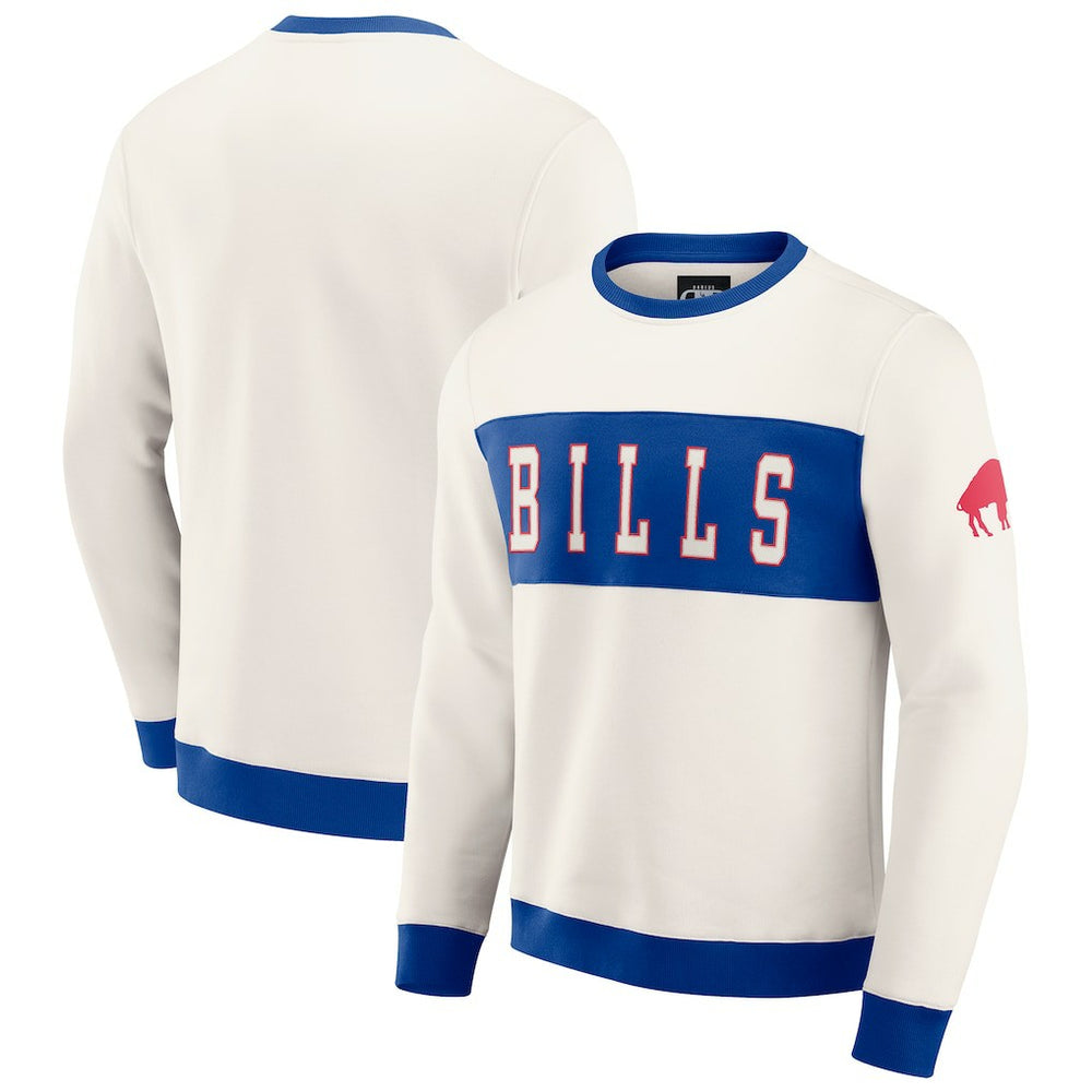 Buffalo Bills Darius Rucker Collection Colorblock Pullover Sweatshirt Cream | Fanatics