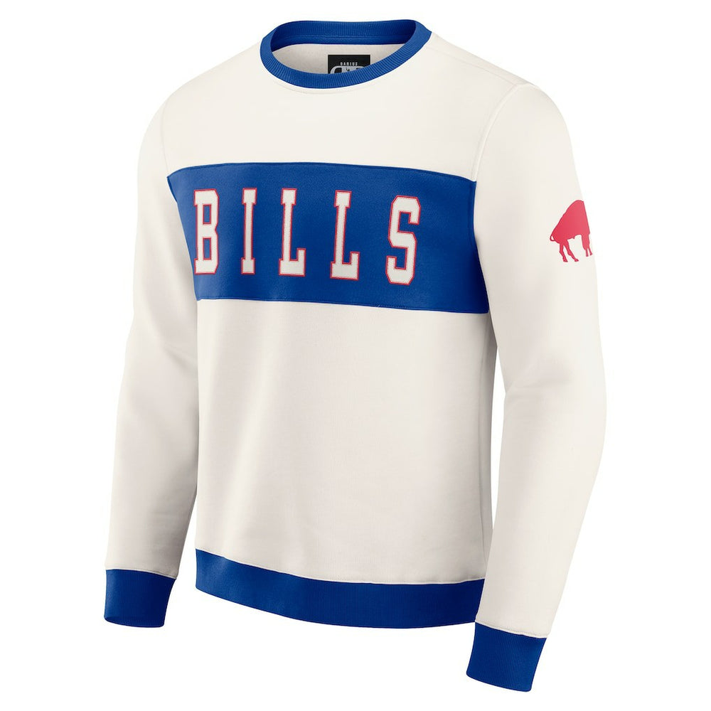 Buffalo Bills Darius Rucker Collection Colorblock Pullover Sweatshirt Cream | Fanatics