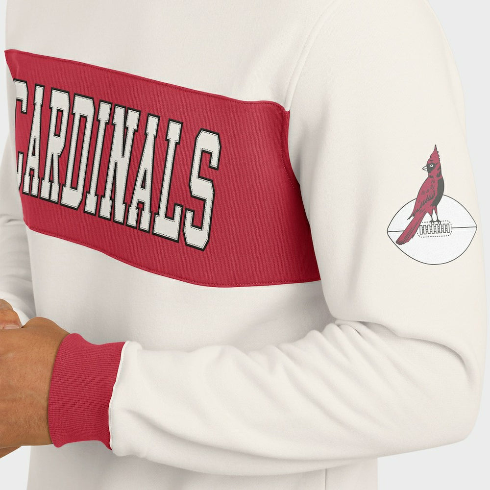 Arizona Cardinals Darius Rucker Collection Colorblock Pullover Sweatshirt Cream | Fanatics