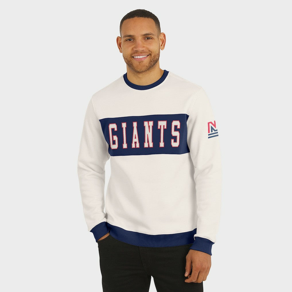 New York Giants Darius Rucker Collection Colorblock Pullover Sweatshirt Cream | Fanatics