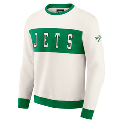 New York Jets Darius Rucker Collection Colorblock Pullover Sweatshirt Cream | Fanatics