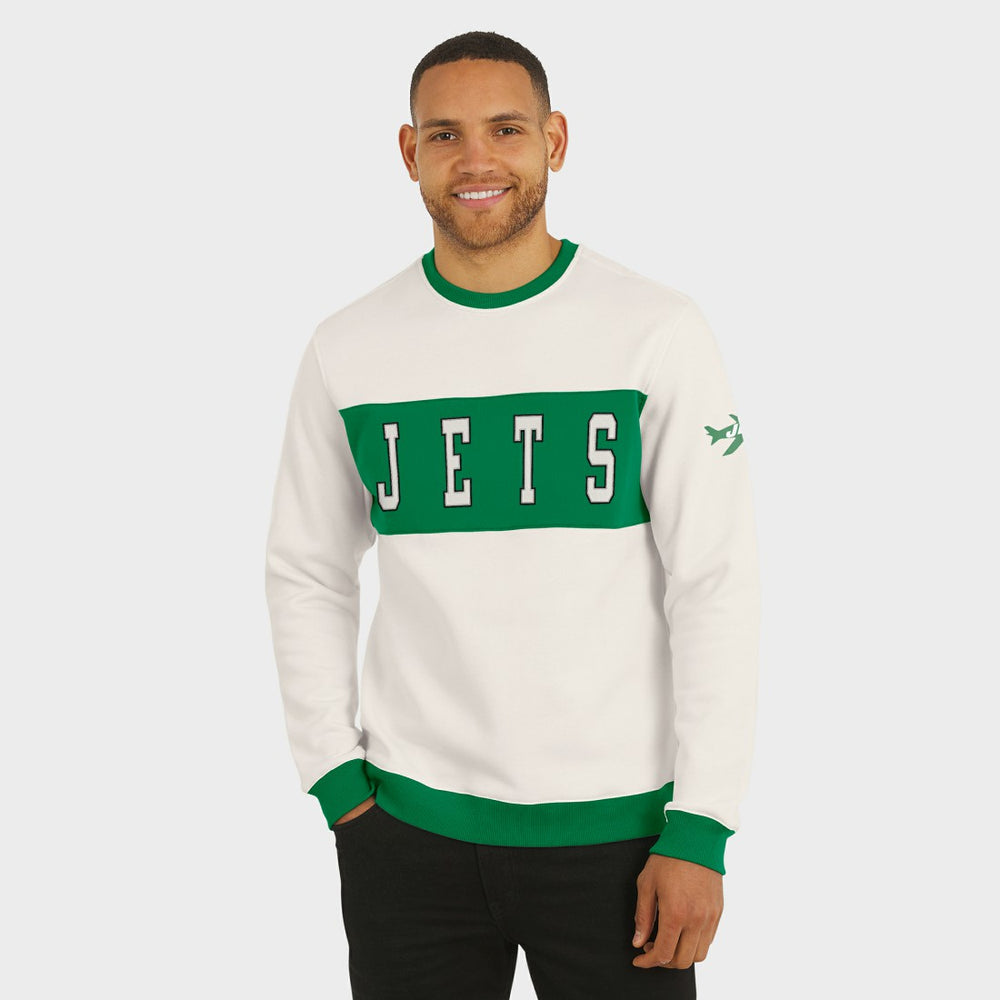 New York Jets Darius Rucker Collection Colorblock Pullover Sweatshirt Cream | Fanatics