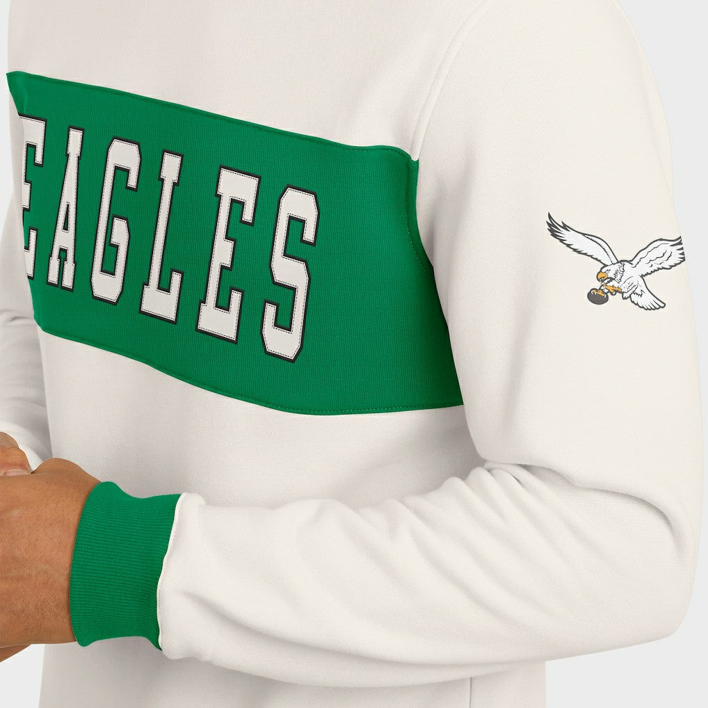 Philadelphia Eagles Darius Rucker Collection Colorblock Pullover Sweatshirt Cream | Fanatics