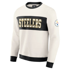 Pittsburgh Steelers Darius Rucker Collection Colorblock Pullover Sweatshirt Cream | Fanatics