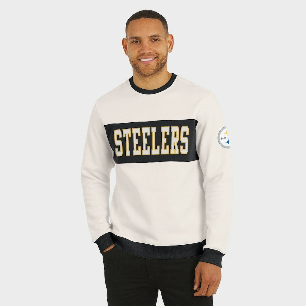 Pittsburgh Steelers Darius Rucker Collection Colorblock Pullover Sweatshirt Cream | Fanatics