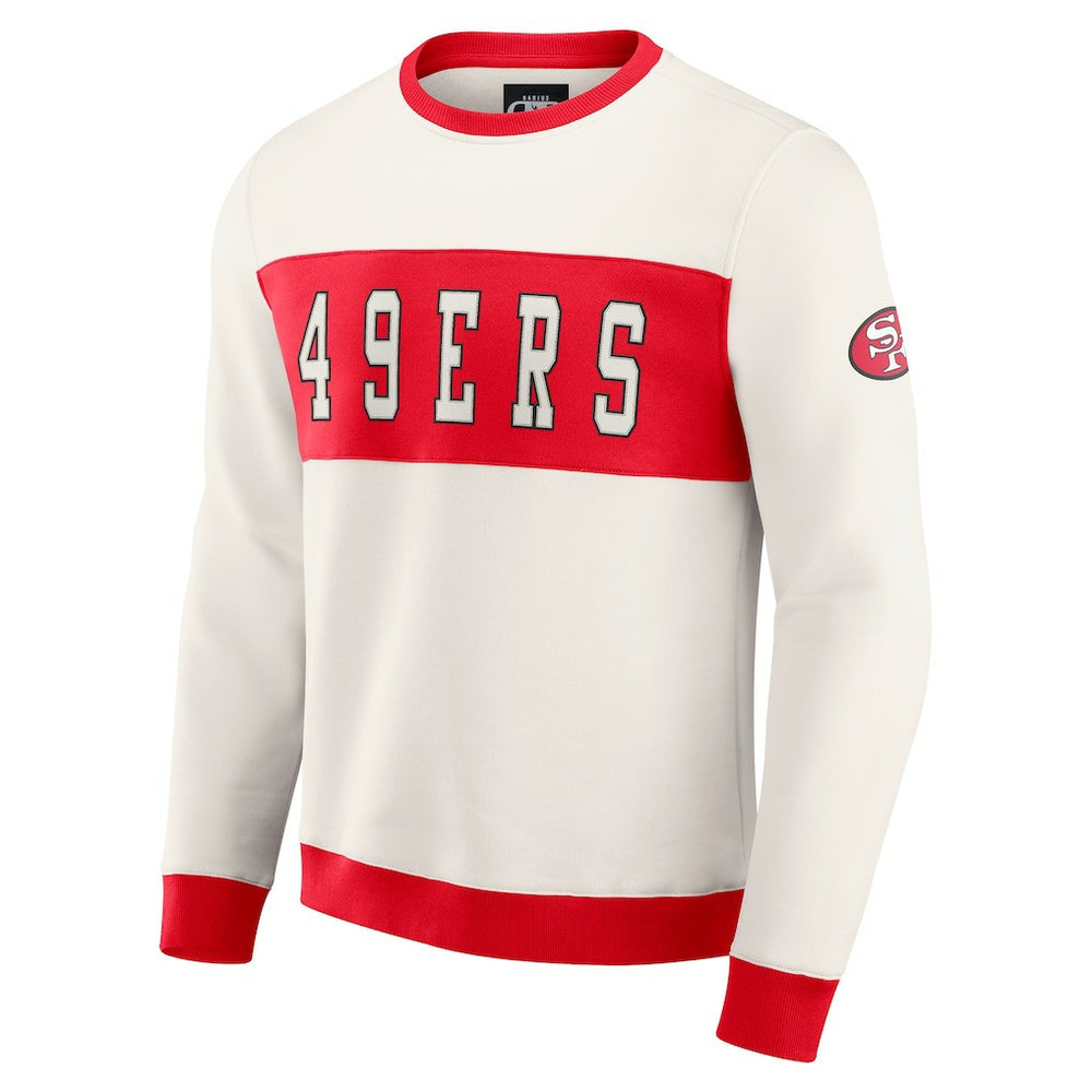 San Francisco 49ers Darius Rucker Collection Colorblock Pullover Sweatshirt Cream | Fanatics
