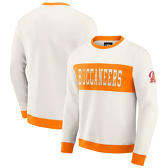 Tampa Bay Buccaneers Darius Rucker Collection Colorblock Pullover Sweatshirt Cream | Fanatics