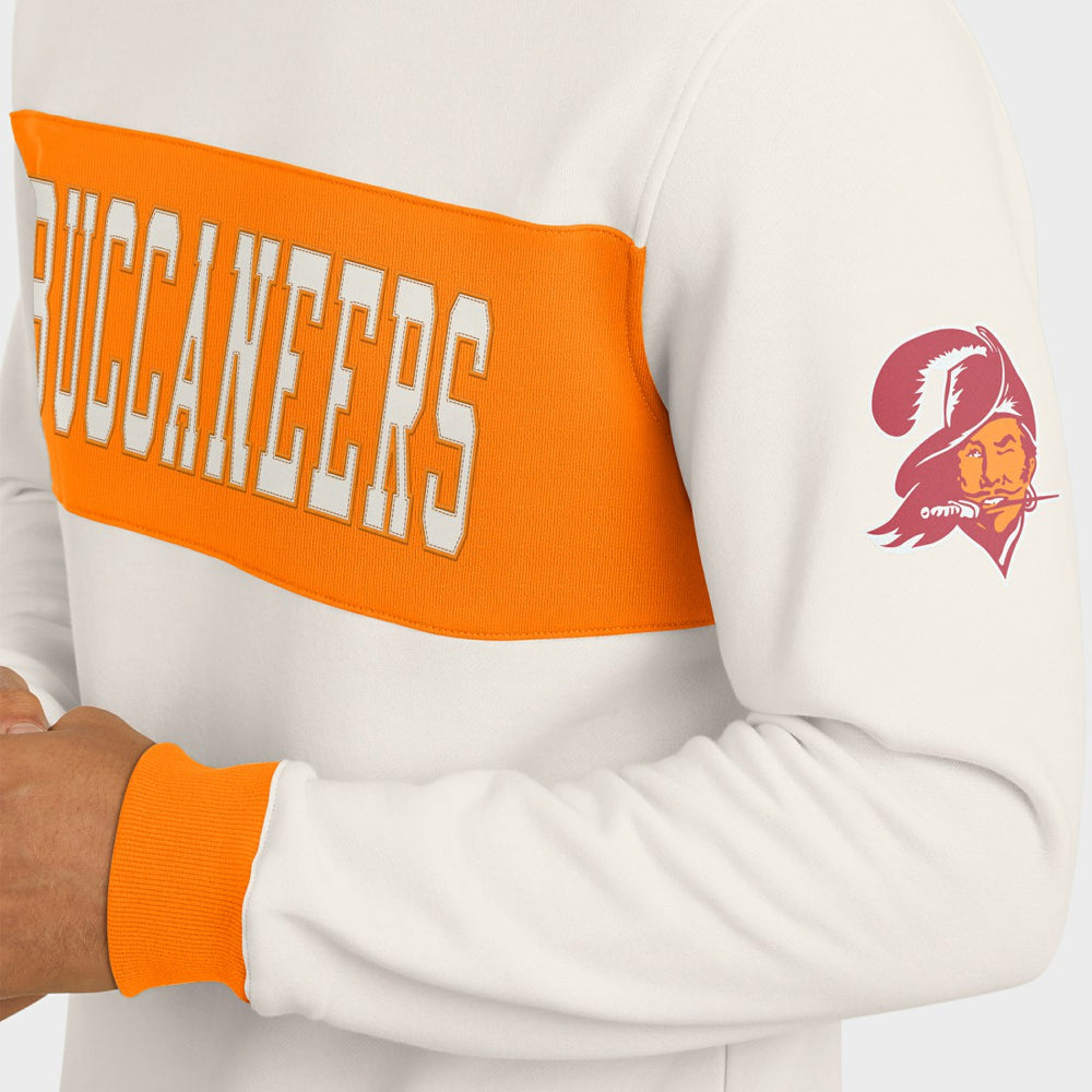Tampa Bay Buccaneers Darius Rucker Collection Colorblock Pullover Sweatshirt Cream | Fanatics
