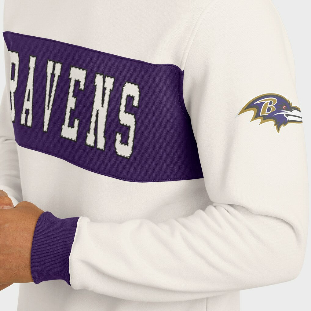 Baltimore Ravens Darius Rucker Collection Colorblock Pullover Sweatshirt Cream | Fanatics