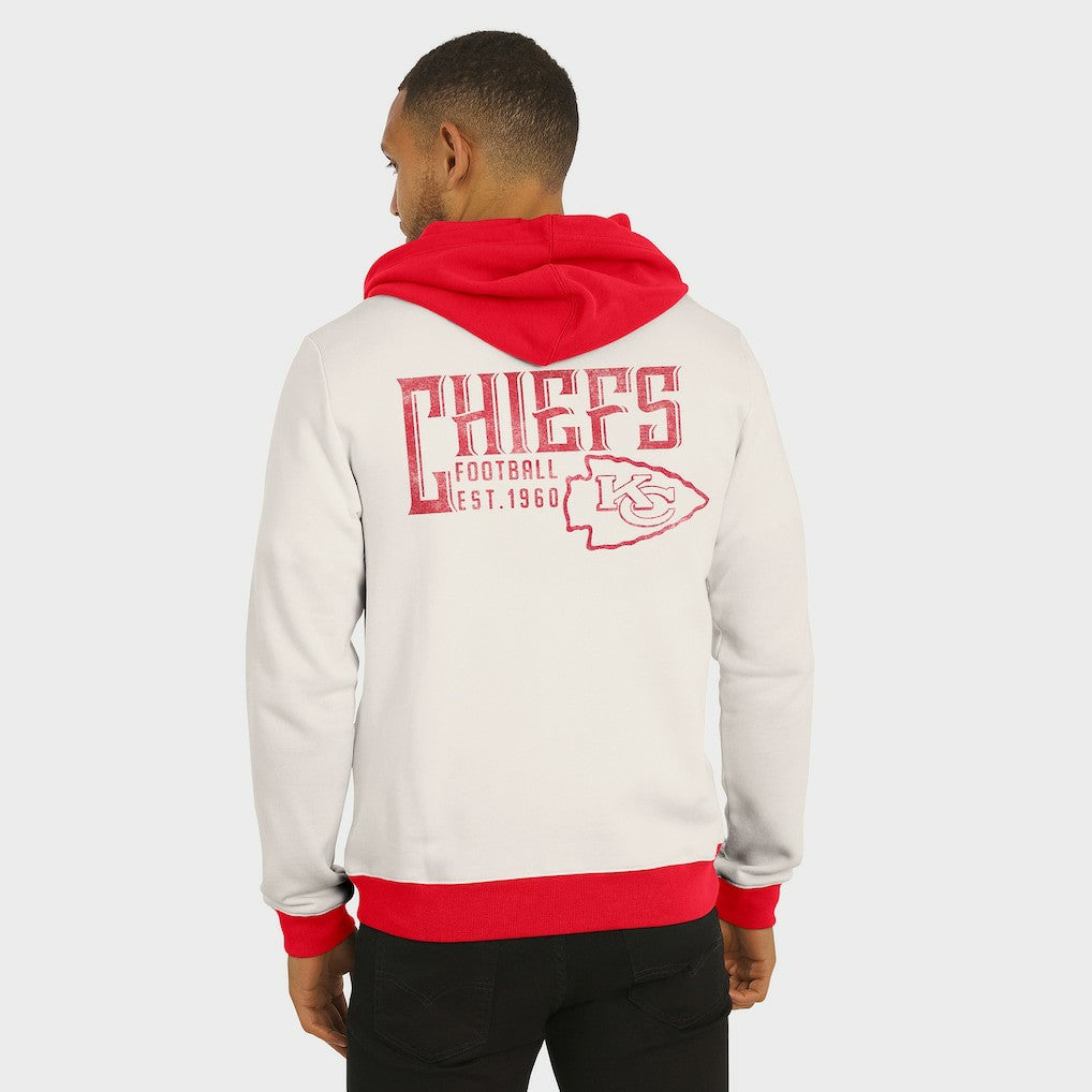 Kansas City Chiefs Darius Rucker Collection Distressed Graphics Full-Zip Hoodie Cream | Fanatics