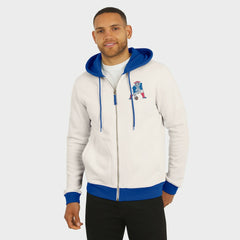 New England Patriots Darius Rucker Collection Distressed Graphics Full-Zip Hoodie Cream | Fanatics