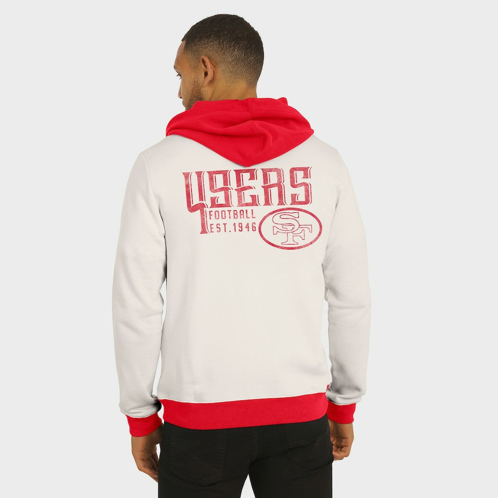 San Francisco 49ers Darius Rucker Collection Distressed Graphics Full-Zip Hoodie Cream | Fanatics