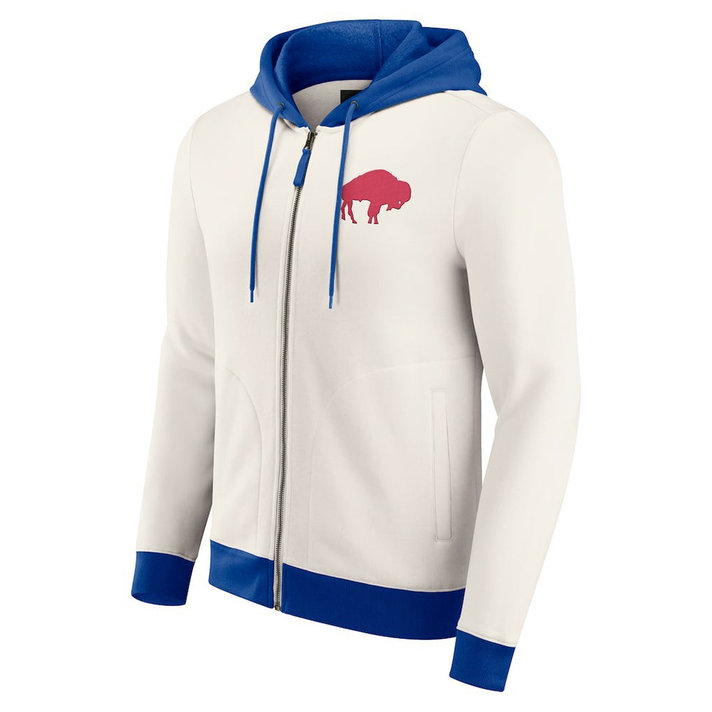 Buffalo Bills Darius Rucker Collection Distressed Graphics Full-Zip Hoodie Cream | Fanatics