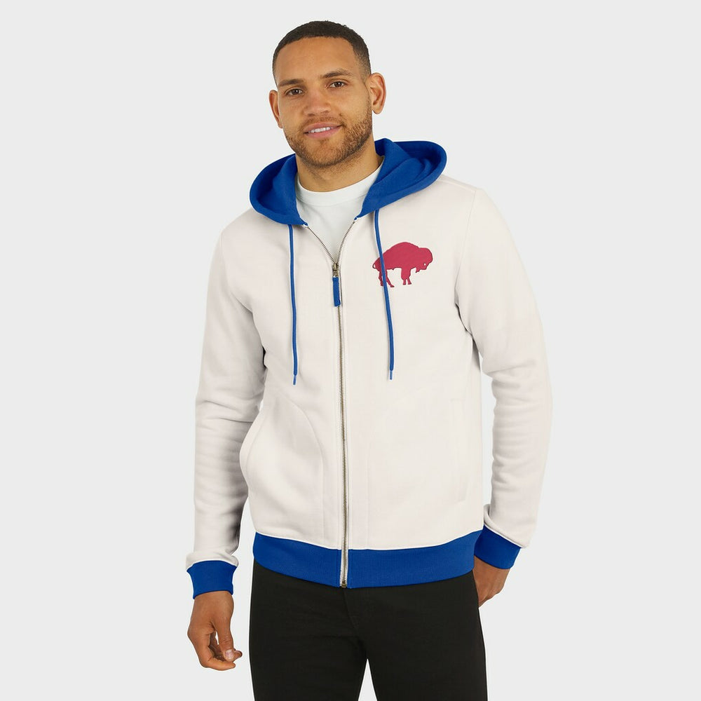 Buffalo Bills Darius Rucker Collection Distressed Graphics Full-Zip Hoodie Cream | Fanatics