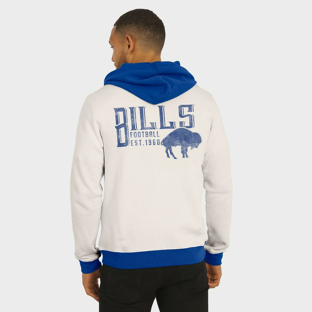 Buffalo Bills Darius Rucker Collection Distressed Graphics Full-Zip Hoodie Cream | Fanatics