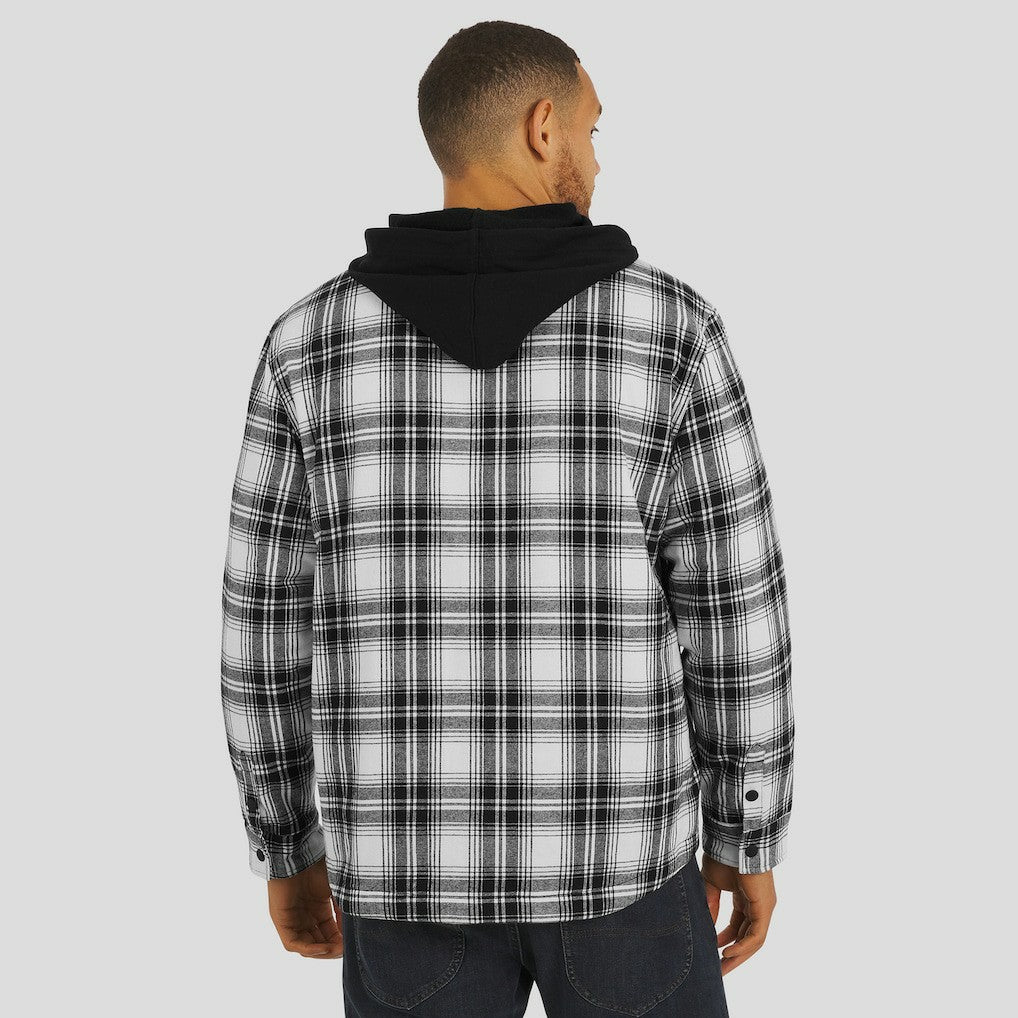 Buffalo Bills NFL x Darius Rucker Collection Plaid Flannel Quilted Full-Snap Hooded Shacket Black | Fanatics