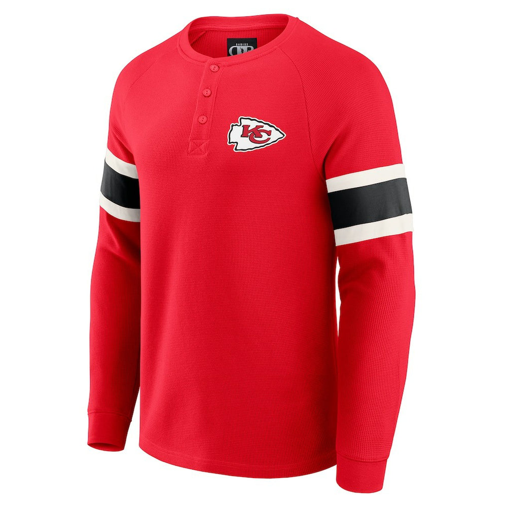Kansas City Chiefs Darius Rucker Collection Waffle-Knit Raglan Long Sleeve Henley T-Shirt Red | Fanatics