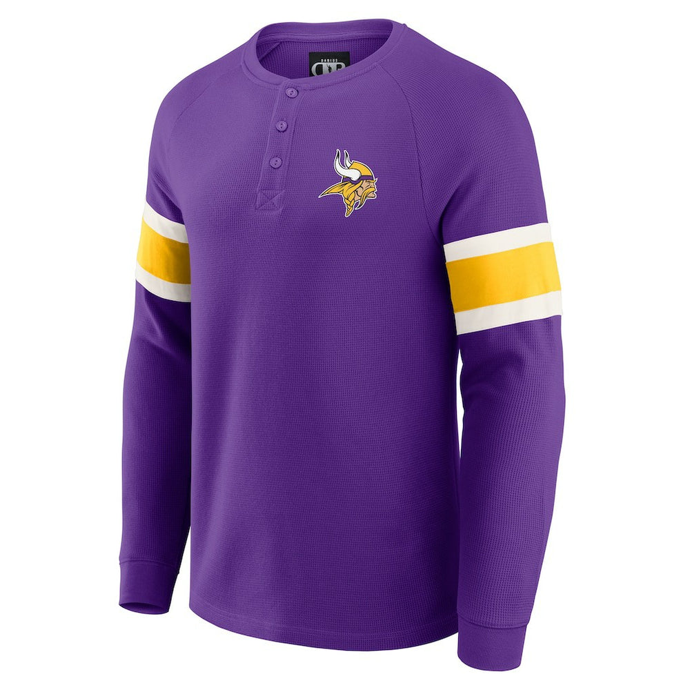Minnesota Vikings Darius Rucker Collection Waffle-Knit Raglan Long Sleeve Henley T-Shirt Purple | Fanatics