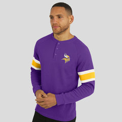 Minnesota Vikings Darius Rucker Collection Waffle-Knit Raglan Long Sleeve Henley T-Shirt Purple | Fanatics