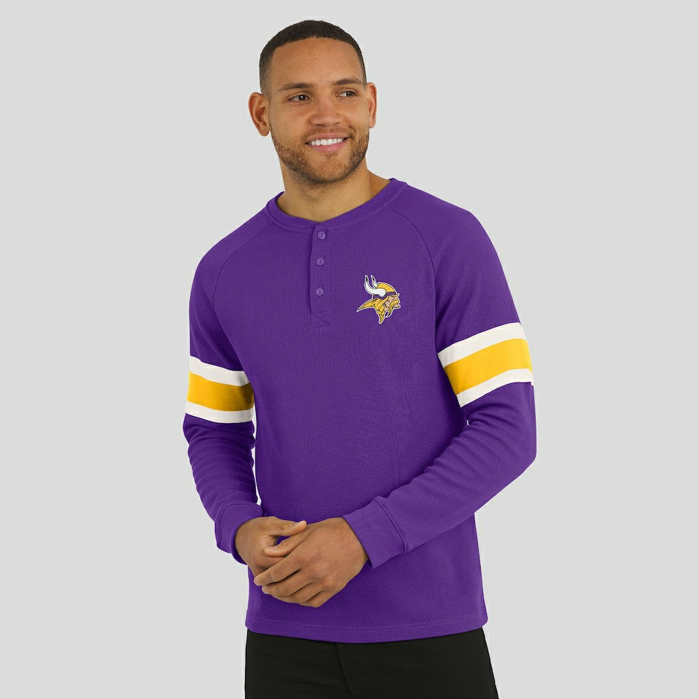 Minnesota Vikings Darius Rucker Collection Waffle-Knit Raglan Long Sleeve Henley T-Shirt Purple | Fanatics