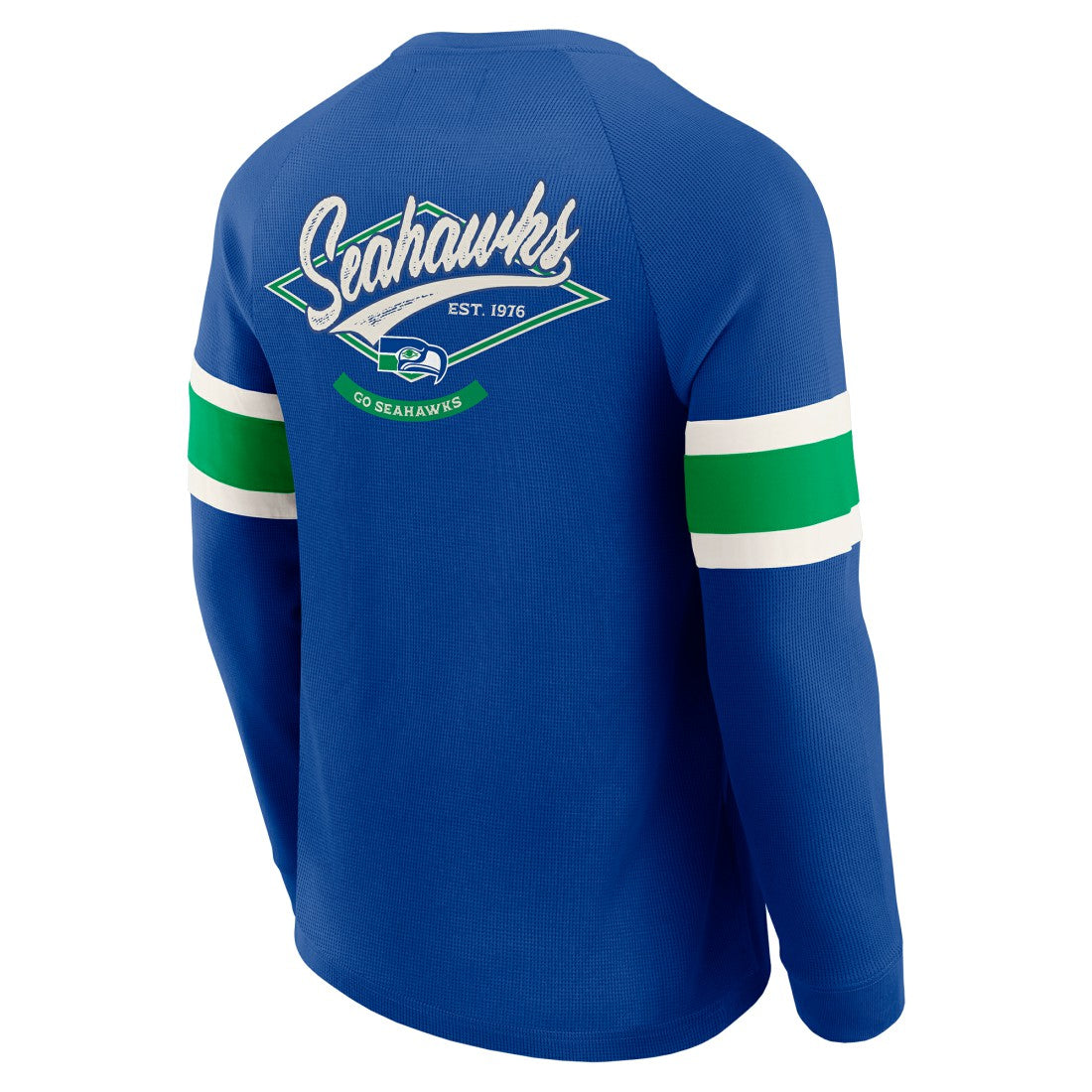 Seattle Seahawks Darius Rucker Collection Waffle-Knit Raglan Long Sleeve Henley T-Shirt College Navy | Fanatics