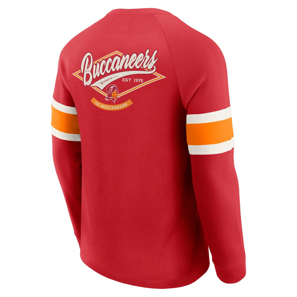Tampa Bay Buccaneers Darius Rucker Collection Waffle-Knit Raglan Long Sleeve Henley T-Shirt Red | Fanatics