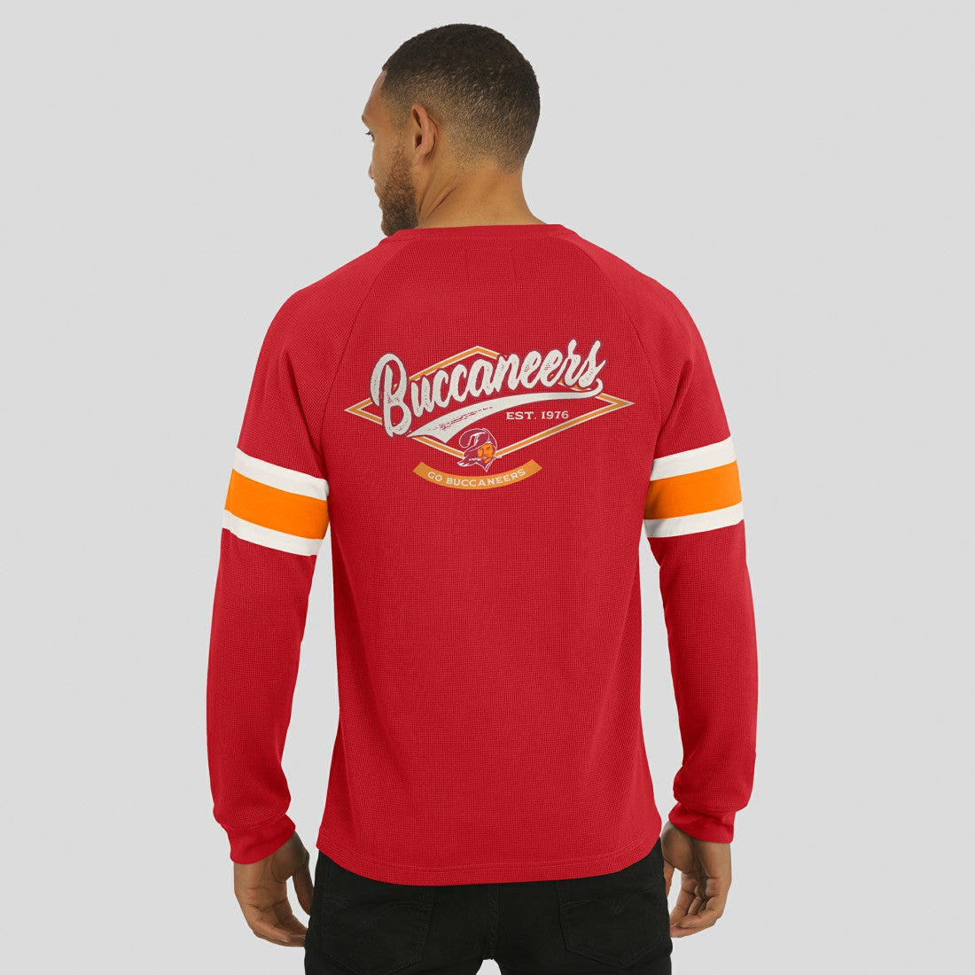 Tampa Bay Buccaneers Darius Rucker Collection Waffle-Knit Raglan Long Sleeve Henley T-Shirt Red | Fanatics
