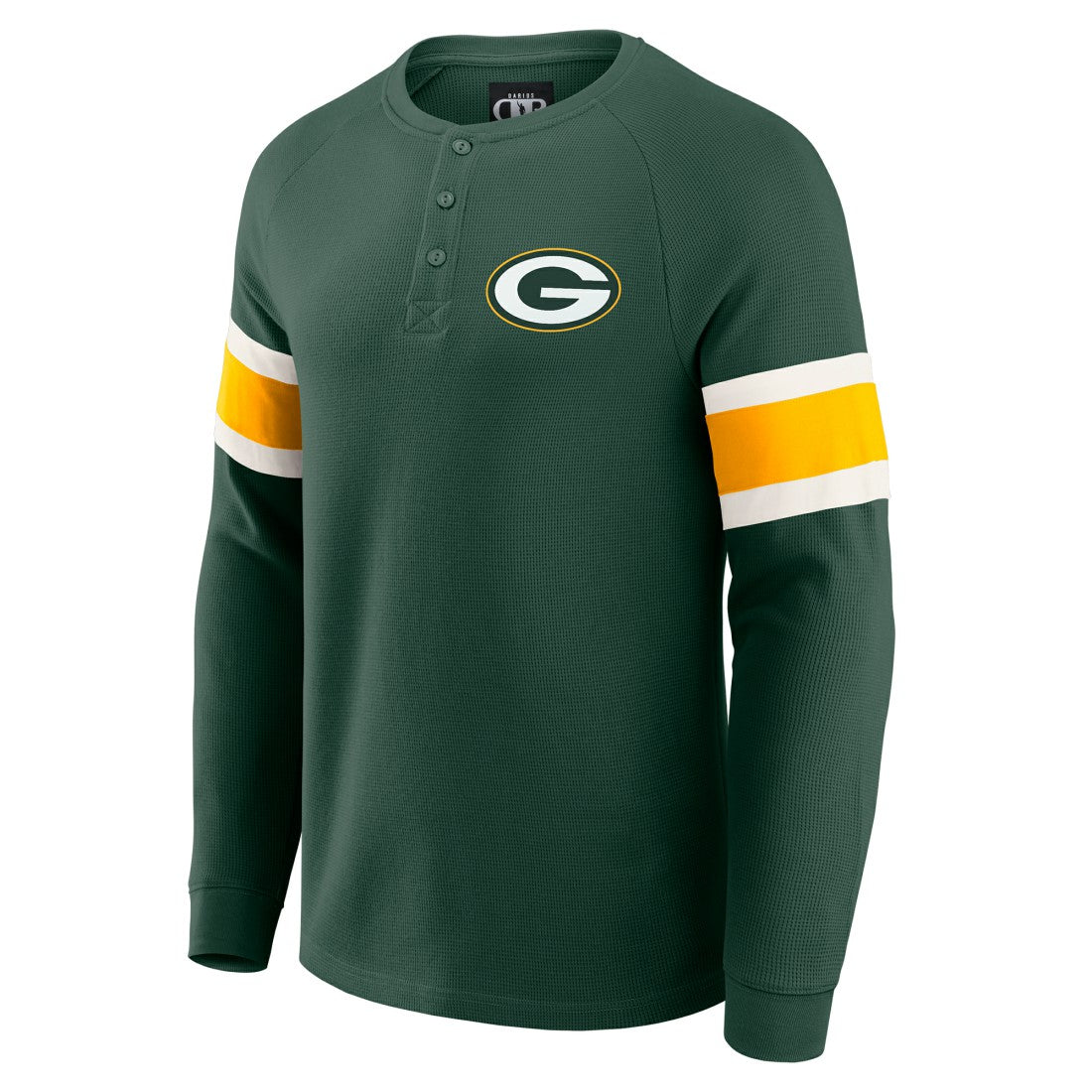 Green Bay Packers Darius Rucker Collection Waffle-Knit Raglan Long Sleeve Henley T-Shirt Green | Fanatics