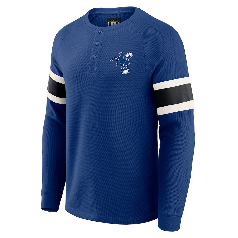 Indianapolis Colts Darius Rucker Collection Waffle-Knit Raglan Long Sleeve Henley T-Shirt Royal | Fanatics