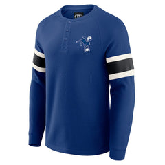 Indianapolis Colts Darius Rucker Collection Waffle-Knit Raglan Long Sleeve Henley T-Shirt Royal | Fanatics