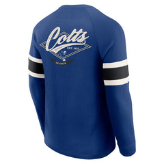 Indianapolis Colts Darius Rucker Collection Waffle-Knit Raglan Long Sleeve Henley T-Shirt Royal | Fanatics