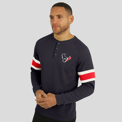 Houston Texans Darius Rucker Collection Waffle-Knit Raglan Long Sleeve Henley T-Shirt Navy | Fanatics