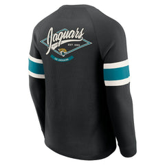 Jacksonville Jaguars Darius Rucker Collection Waffle-Knit Raglan Long Sleeve Henley T-Shirt Black | Fanatics