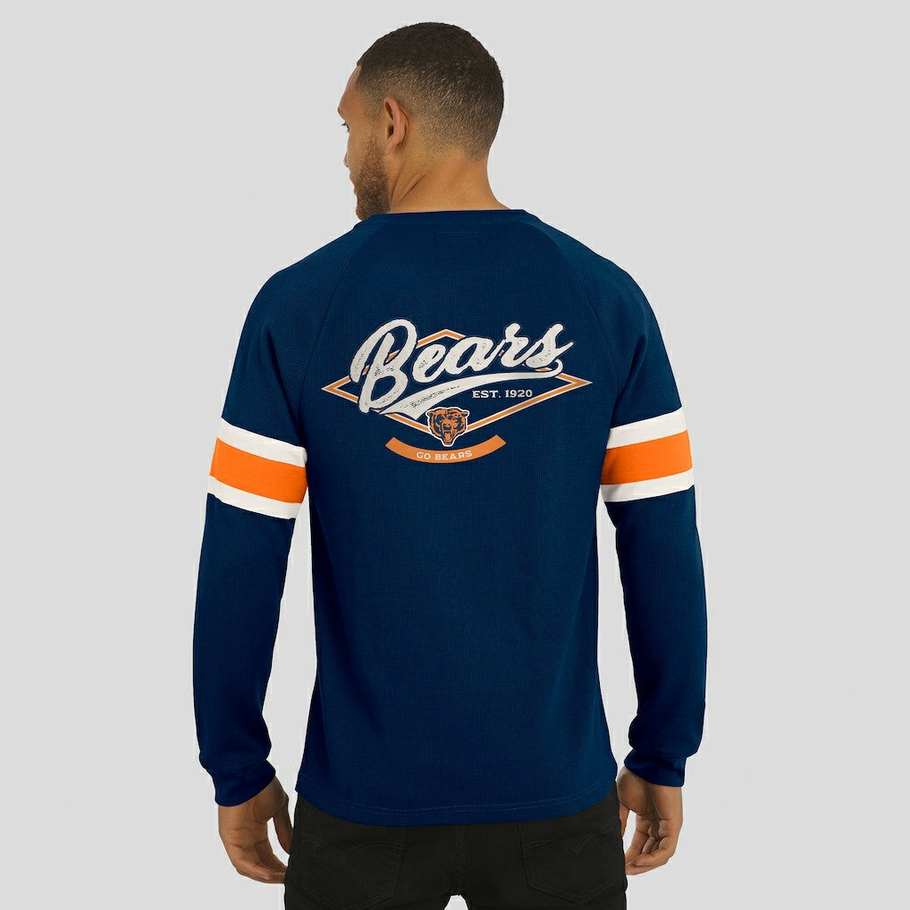 Chicago Bears Darius Rucker Collection Waffle-Knit Raglan Long Sleeve Henley T-Shirt Navy | Fanatics
