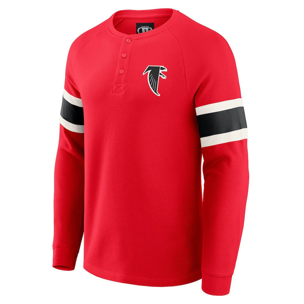 Atlanta Falcons Darius Rucker Collection Waffle-Knit Raglan Long Sleeve Henley T-Shirt Red | Fanatics