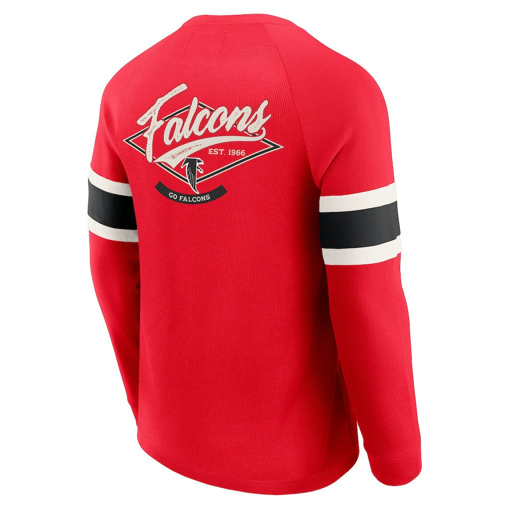 Atlanta Falcons Darius Rucker Collection Waffle-Knit Raglan Long Sleeve Henley T-Shirt Red | Fanatics