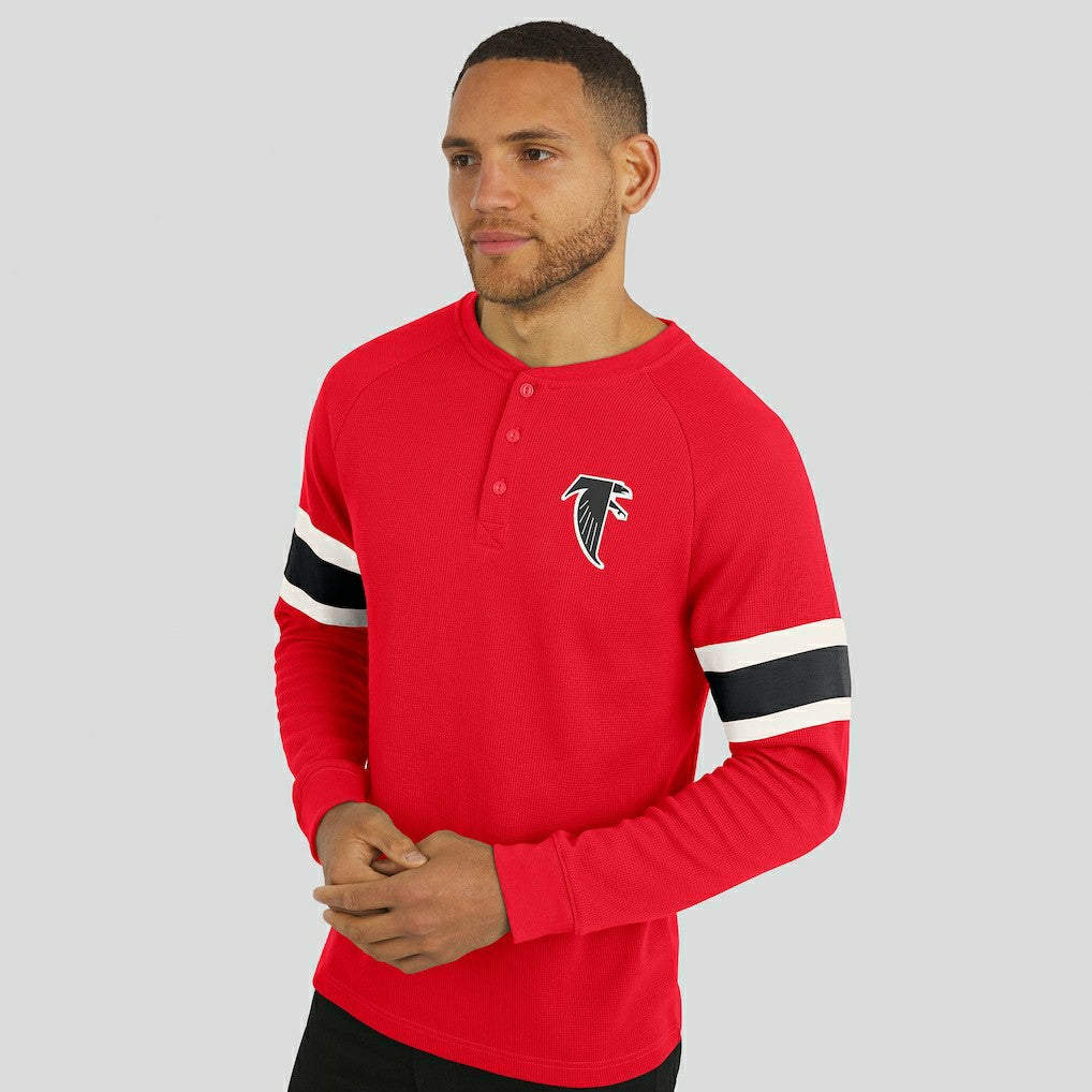 Atlanta Falcons Darius Rucker Collection Waffle-Knit Raglan Long Sleeve Henley T-Shirt Red | Fanatics