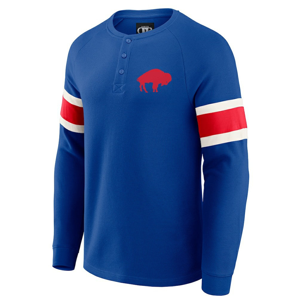 Buffalo Bills Darius Rucker Collection Waffle-Knit Raglan Long Sleeve Henley T-Shirt Royal | Fanatics