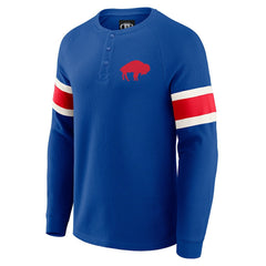 Buffalo Bills Darius Rucker Collection Waffle-Knit Raglan Long Sleeve Henley T-Shirt Royal | Fanatics