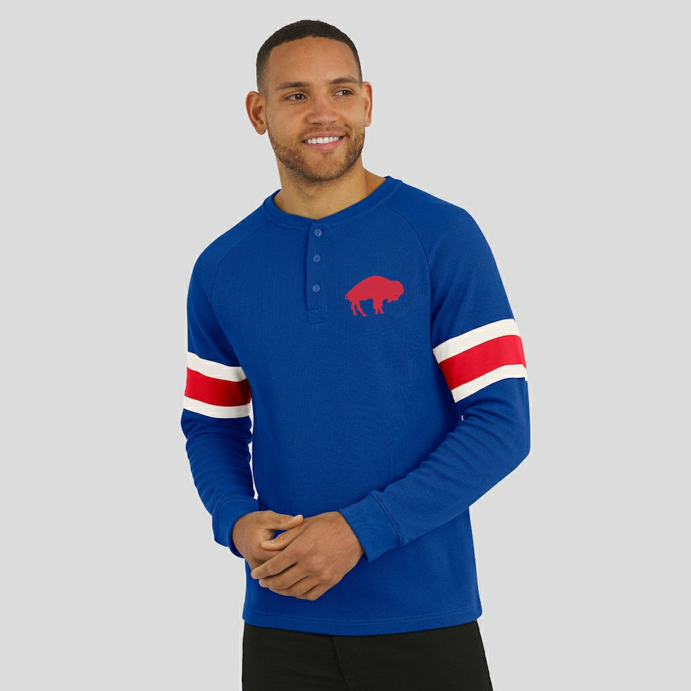 Buffalo Bills Darius Rucker Collection Waffle-Knit Raglan Long Sleeve Henley T-Shirt Royal | Fanatics