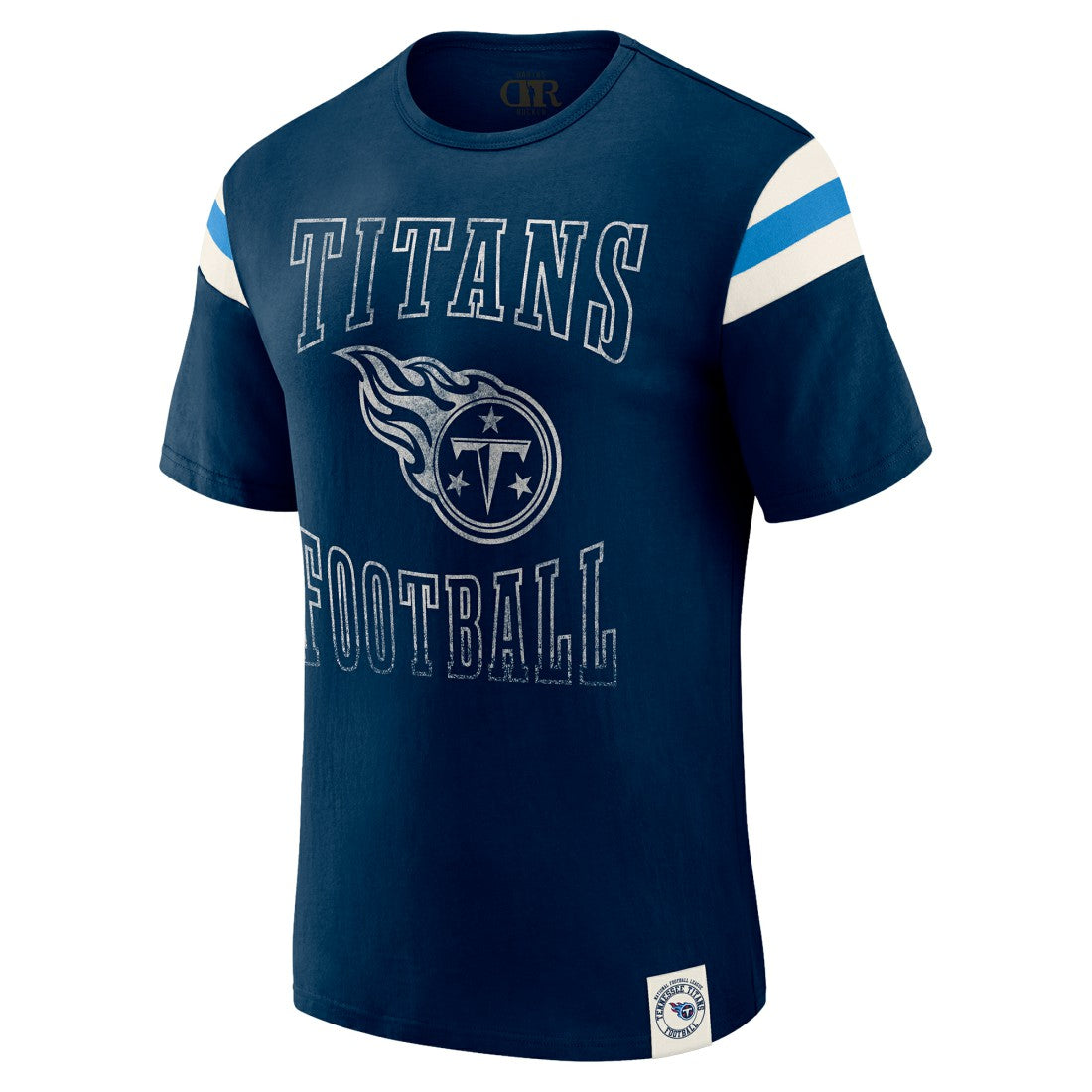 Tennessee Titans Darius Rucker Collection Football Stripe Sleeve T-Shirt Navy | Fanatics