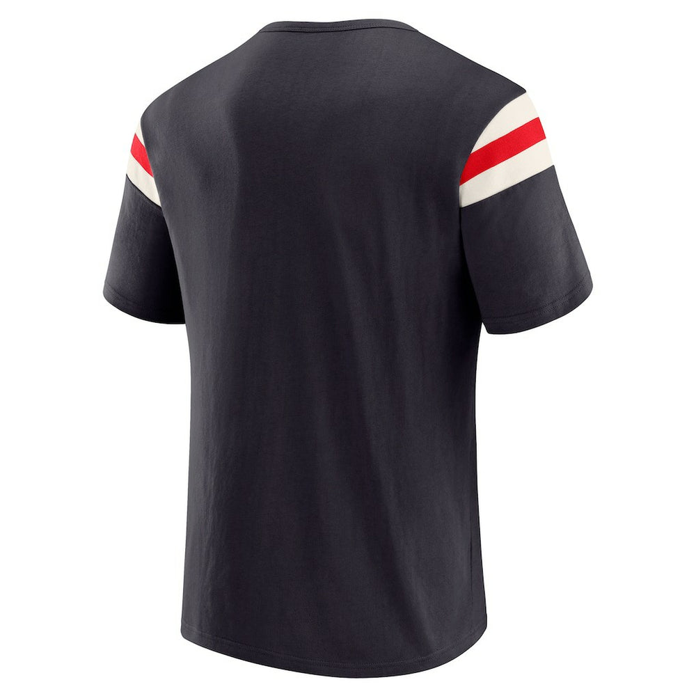 Houston Texans Darius Rucker Collection Football Stripe Sleeve T-Shirt Navy | Fanatics