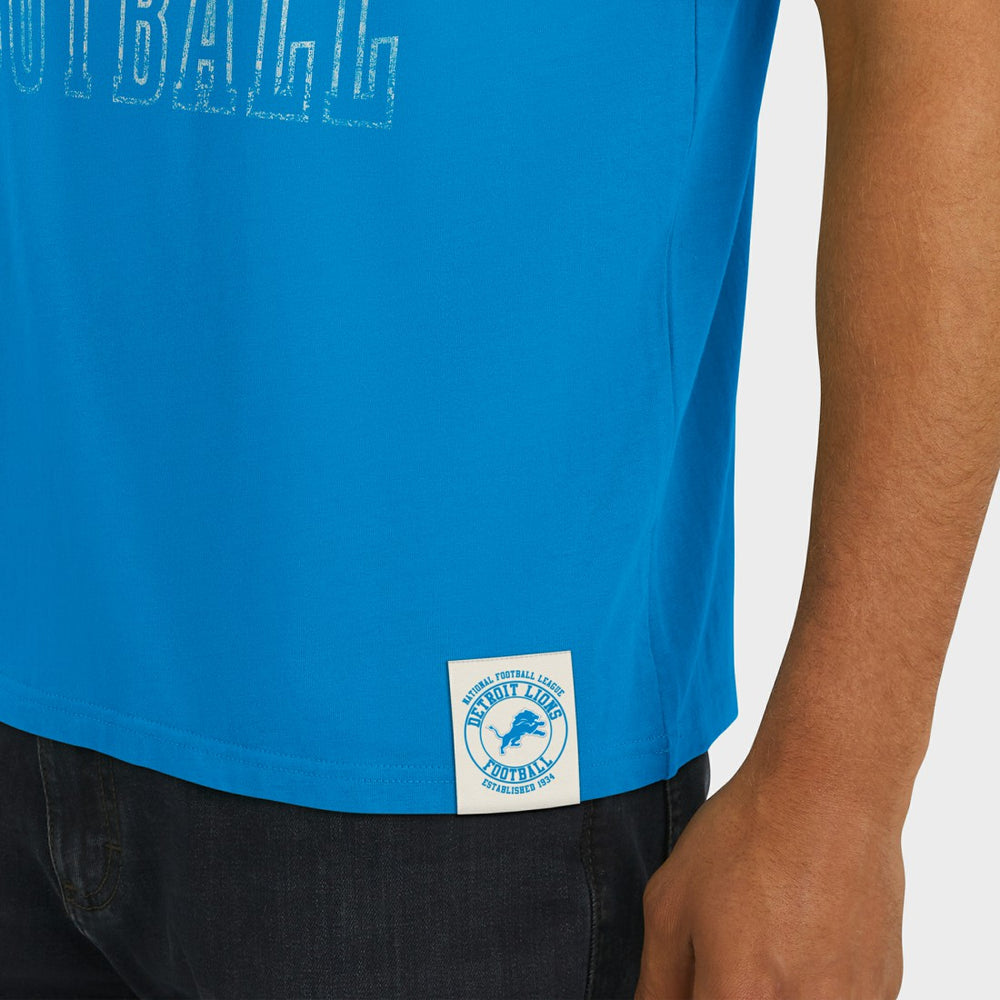 Detroit Lions Darius Rucker Collection Football Stripe Sleeve T-Shirt Blue | Fanatics