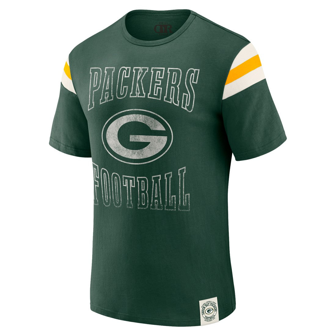 Green Bay Packers Darius Rucker Collection Football Stripe Sleeve T-Shirt Green | Fanatics